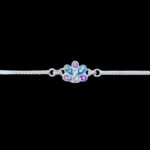 Whimsical Peacock Silver Enamel Bracelet