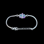 Whimsical Peacock Silver Enamel Bracelet