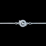Regal Peacock Silver Diamond Bracelet