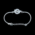 Regal Peacock Silver Diamond Bracelet