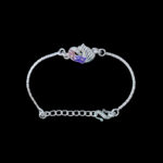 Majestic Peacock Silver Enamel Bracelet