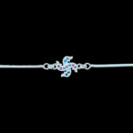 Divine Swastik Silver Bracelet