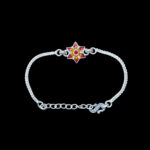 Radiant Star Floral Silver Bracelet