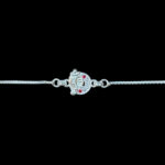 Divine Krishna Silver & Ruby Bracelet