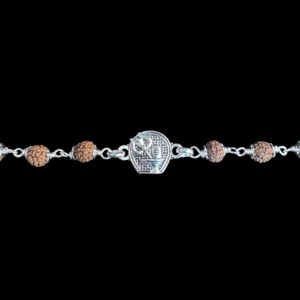 Divine Rudraksha & Silver Deity Bracelet