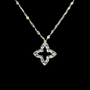 Elegant Four-Petal Clover Gold Pendant