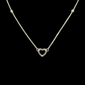 Graceful Petite Open Heart Gold Chain