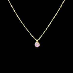 Classic P Initial Gold Pendant Chain