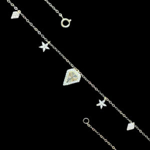 Regal Diamond Kite & Floral Station Necklace