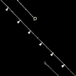 Radiant Pear Diamond Drop Station Chain