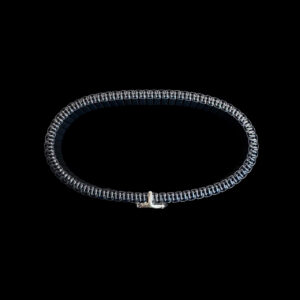 Regal King Gold & Diamond Black Beaded Bracelet