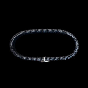 Majestic Damaru Gold & Diamond Black Beaded Bracelet