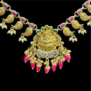 Divine Lakshmi Gold Mango Necklace