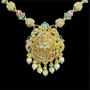 Divine Lakshmi Gold Temple Necklace