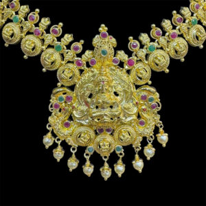 Divine Lakshmi Gold Kasu Temple Choker