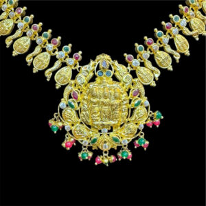 Divine Ram Parivar Gold & Ruby Necklace