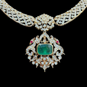 Regal Emerald & Diamond Collar Necklace