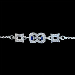 Classic Blue Buckle Silver Bolo Bracelet