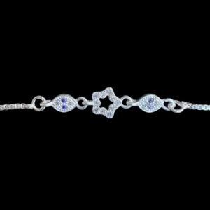 Radiant Blue Star Silver Bolo Bracelet