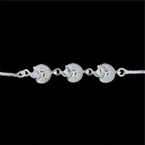 Dainty Crescent Silver Bolo Bracelet