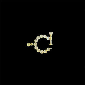 Graceful Diamond & Emerald Drop Gold Nose Ring
