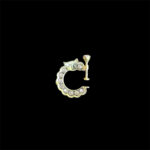 Elegant Peacock Emerald & Diamond Nose Ring