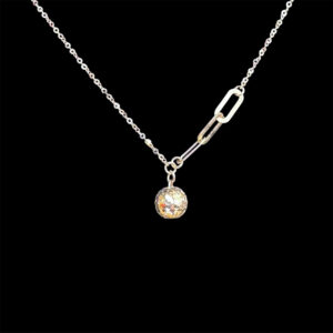 Playful Rose Gold Diamond Ball Pendant Chain