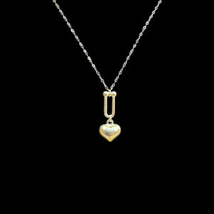 Elegant Gold Heart Drop Pendant Chain