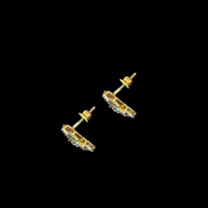 Ethereal Diamond Lotus Star Stud Earrings
