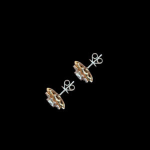 Majestic Rose Gold Diamond Starburst Studs
