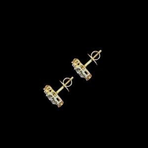 Classic Diamond Trinity Halo Stud Earrings