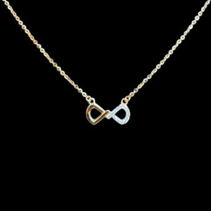Elegant Gold & Diamond Infinity Necklace
