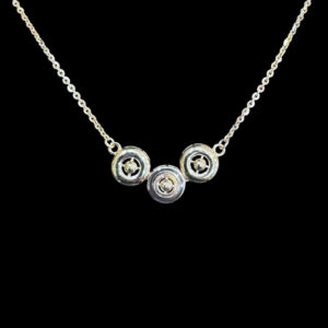Graceful Gold Triple Rose Bead Necklace