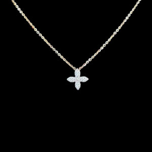 Ethereal Diamond Clover Pendant Necklace