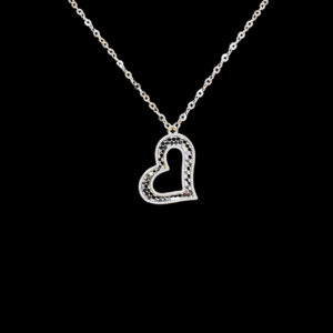 Dainty Silver Heart Pendant Necklace