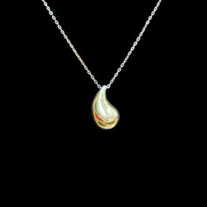 Elegant Gold Paisley Drop Pendant Chain