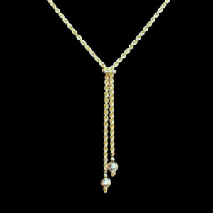 Elegant Gold Rope Lariat Chain