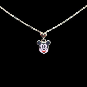 Playful Mickey Silver Pendant Chain