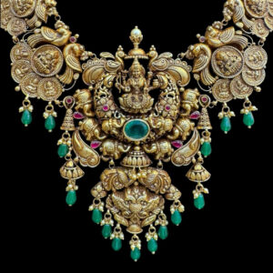 Divine Lakshmi Coin Antique Gold Haram