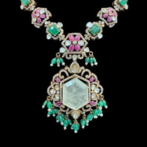 Grand Polki Diamond & Ruby Bridal Necklace