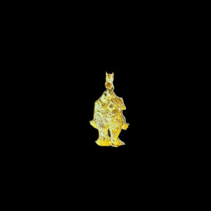 Divine Radha Krishna Gold Pendant