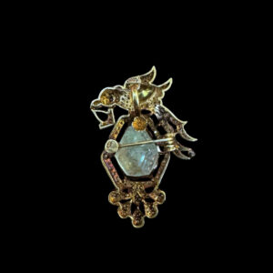 Whimsical Parrot Aquamarine & Polki Pendant