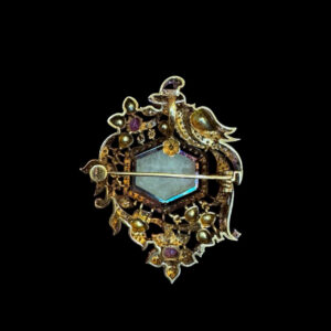 Ornate Peacock Polki Diamond Pendant