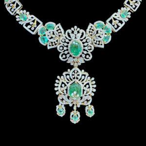 Grand Emerald & Diamond Bridal Necklace VII