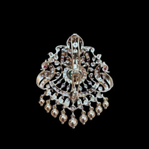 Regal Peacock Emerald & Diamond Pendant