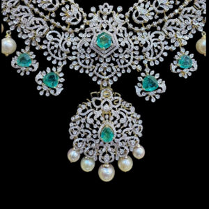 Grand Emerald & Diamond Bridal Haram