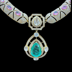 Ethereal Sapphire & Paraiba Diamond Necklace