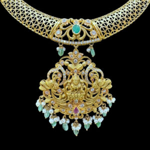 Divine Lakshmi Diamond Temple Necklace