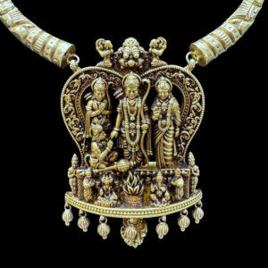 Divine Ram Darbar Silver Temple Necklace