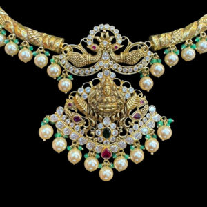 Divine Lakshmi Antique Gold Kanti Necklace